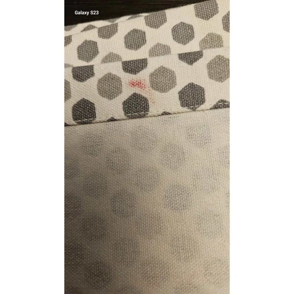 Set of 7 Crate and Barrel Sequin Geometric‎ Placemats Metallic Gold Black Gray